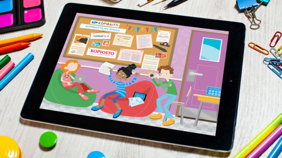 JCO Digitalin ja Kopiosto ry:n yhteistyönä syntyi pelillinen oppimisympäristö peruskouluille