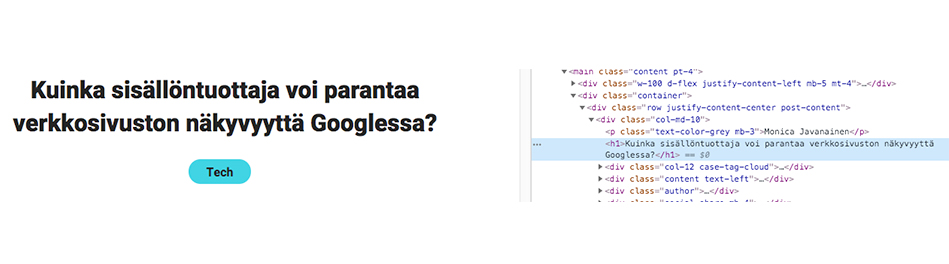 verkkosivuston lähdekoodi